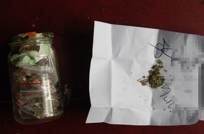 Marihuana ukryta w słoiku