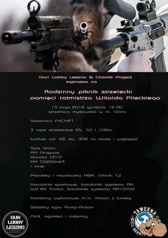 Rodzinny piknik strzelecki pamięci rotmistrza Witolda Pileckiego już w najbliższa niedzielę