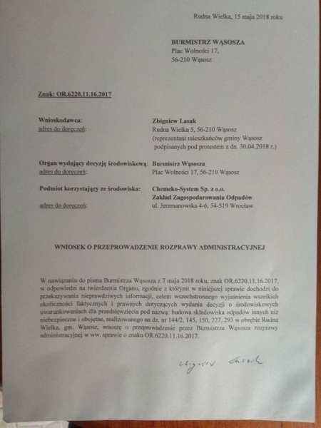Zbigniew Lasak W Rudnej Wielkiej śmierdzą nie tylko śmieci