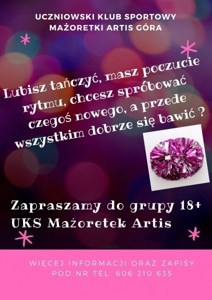 Dołącz do grupy medalistek UKS Mażoretek ARTIS w Górze