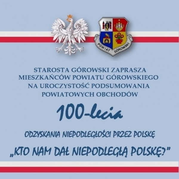 Kto nam dał Niepodległą Polskę Uroczyste podsumowanie już we wtorek