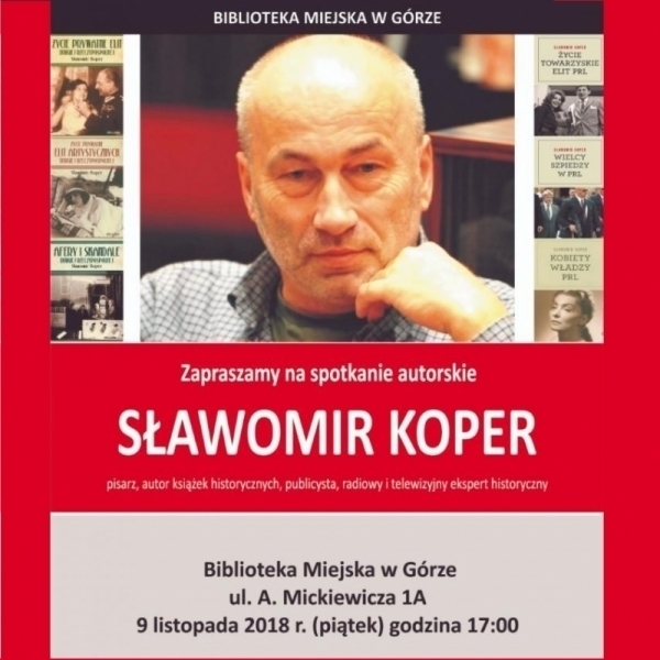 Spotkanie autorskie ze Sławomirem Koprem już jutro