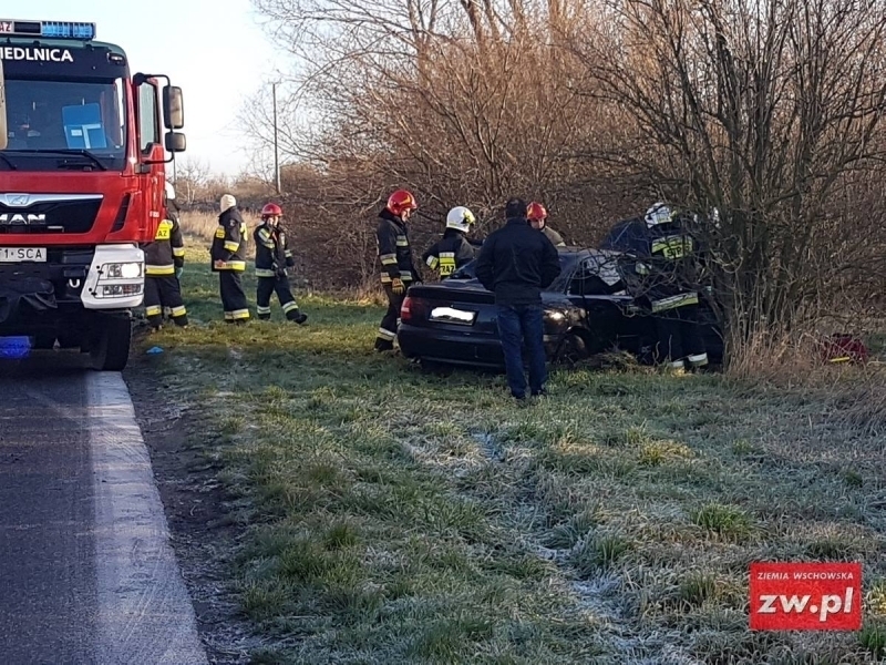 Jazda zakończyła się w krzakach
