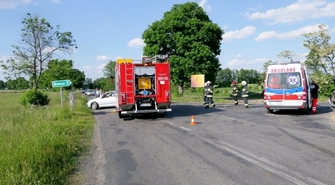 Kolizja na skrzyżowaniu między Wijewem a Wieleniem