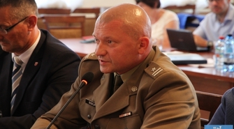 Żołnierz na Sesji Rady Gminy