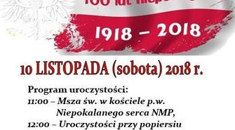 Obchody setnej rocznicy Odzyskania Niepodległości w Wąsoszu