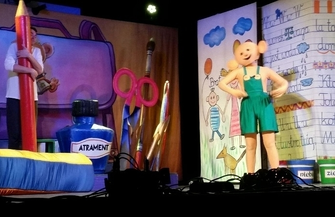 Rybki i Biedronki na spektaklu Plastusiowy pamiętnik