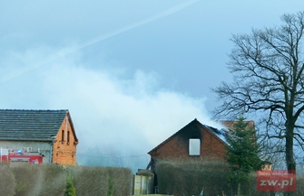 Pożar budynku gospodarczego w Łęgoniu