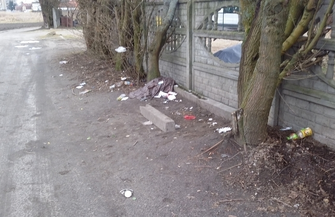 Mieszkaniec ulicy Zacisze od lat interweniuje w sprawie zaśmiecania terenu przed jego domem