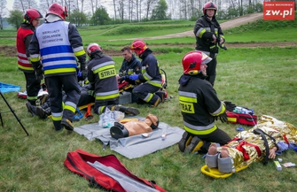 Zastępy strażaków z 6 powiatów ćwiczyły na Kaczych Dołach