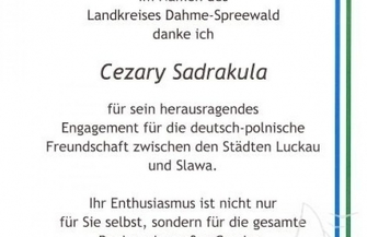 Wyróżnienie za działania w duchu idei europejskiej