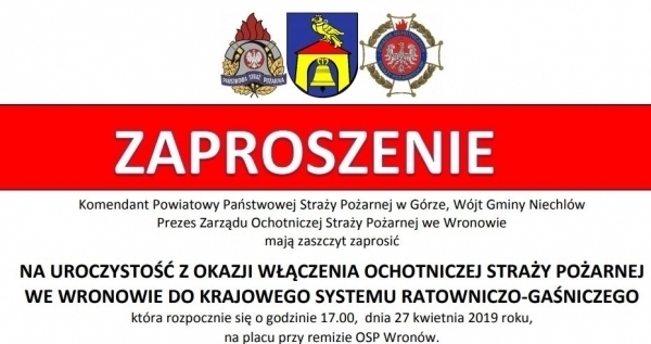 OSP Wronów w Krajowym Systemie Ratowniczo - Gaśniczym