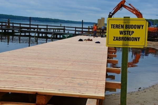 Oglądaliśmy prace na nowej plaży