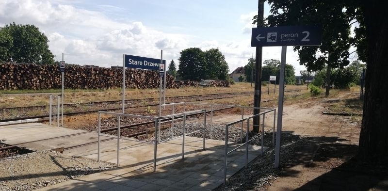Prace remontowe na stacji kolejowej Stare Drzewce
