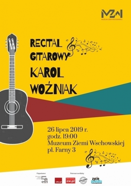 Recital gitarowy Karola Woźniaka w MZW - piątek 26.07