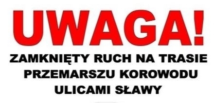 Utrudnienia na trasie sławskiego korowodu