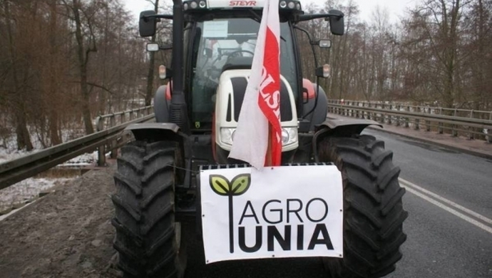 Rolnicy z regionu leszczyńskiego na proteście w Warszawie