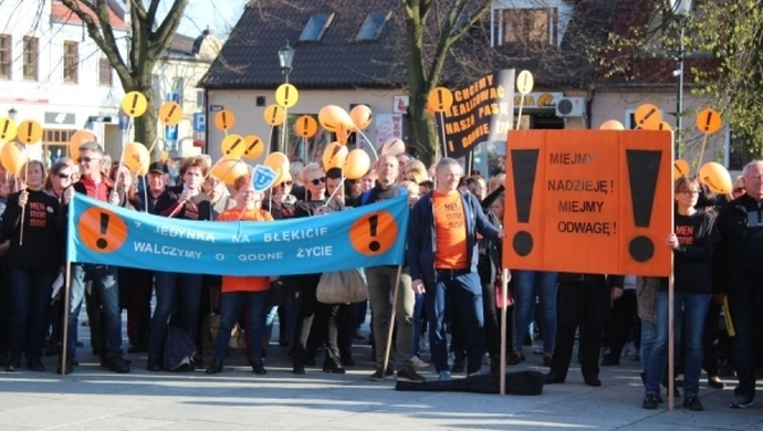 Wiec poparcia dla strajkujących nauczycieli