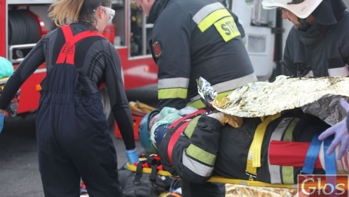 Tym razem to tylko ćwiczenia - pozorowane działania ratownicze w Szlichtyngowej