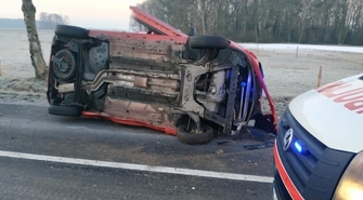 Wypadek na drodze wojewódzkiej