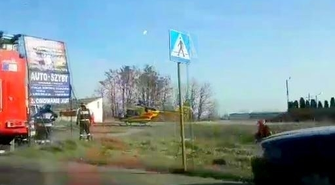 Mężczyznę przetransportowano helikopterem do szpitala
