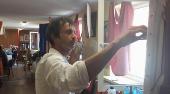 Do pracowni plastycznej CKiR zawitał Dominik Woźniak