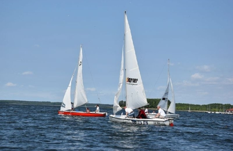 Regaty na sławskim jeziorze