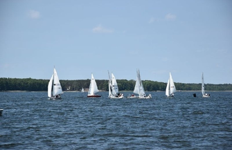 Regaty na sławskim jeziorze