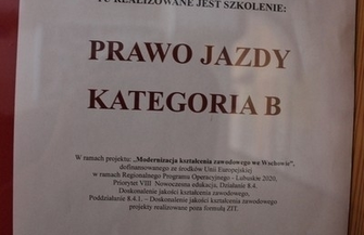 Teoria z prawa jazdy kat. B w ramach projektu