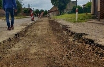 Remont drogi w Ciosańcu