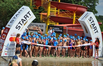 Najmłodsi próbowali sił w sławskim triathlonie