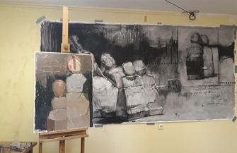 Do pracowni plastycznej CKiR zawitał Dominik Woźniak