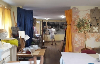 Do pracowni plastycznej CKiR zawitał Dominik Woźniak