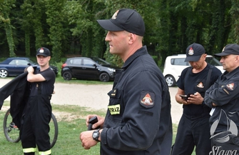 Strażacy przeprowadzili ćwiczenia na Jeziorze Sławskim