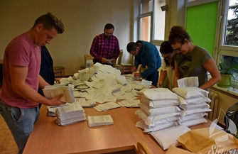 Liczenie głosów w Sławskim Budżecie Obywatelskim