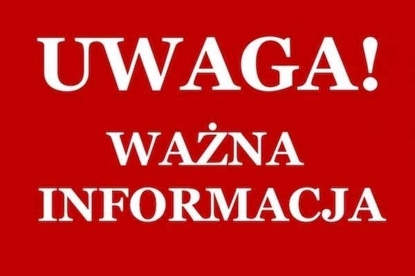 Ważna informacja dla mieszkańców