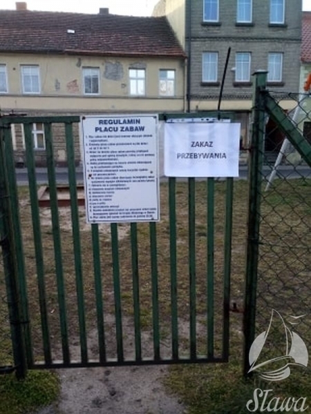 Place zabaw w Gminie Sława zamknięte