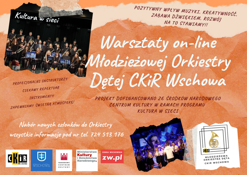 RuszająWarsztaty on-line Młodzieżowej Orkiestry Dętej CKiR Wschowa