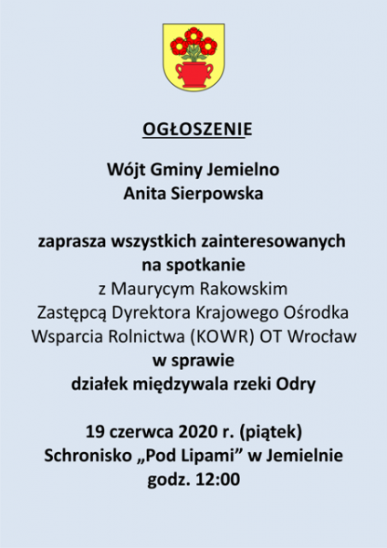 Sprawa działek międzywala rzeki Odry
