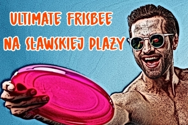 Frisbee na sławskiej plaży