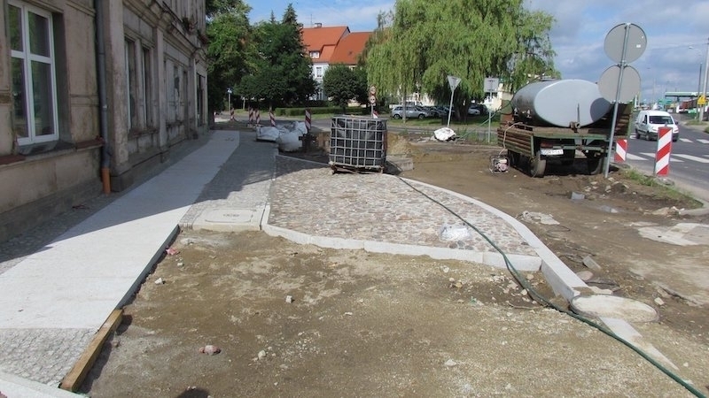 Prace nad przebudowąskrzyżowania