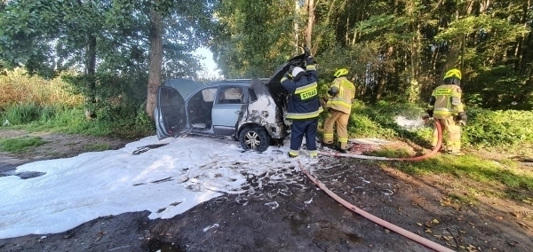 Pożar przy samym jeziorze