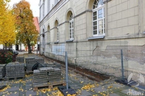 Prace remontowe sławskiej świątyni
