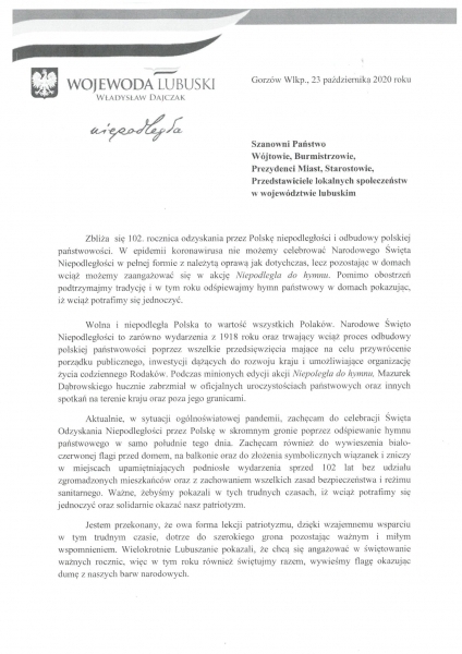 Burmistrz Antkowiak zachęca do świętowania w domach