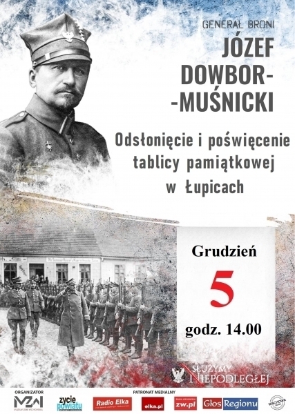 Odsłonięcie tablicy upamiętniającej gen. Józefa Dowbora-Muśnickiego