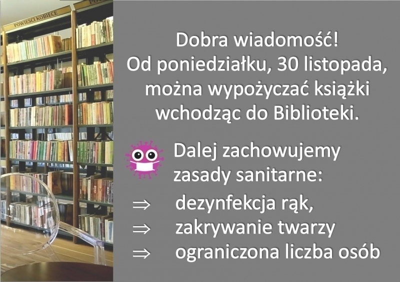 Biblioteka znów dostępna dla czytelników