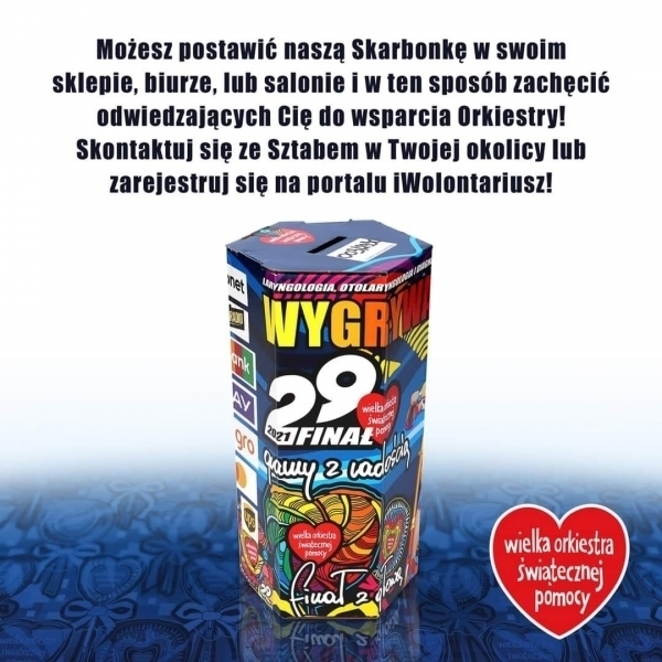 Chcesz postawićpuszkęWOŚP w swoim sklepie