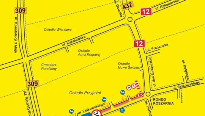 Utrudnienia w ruchu na ulicy Estkowskiego 