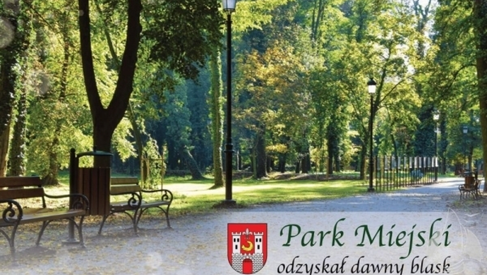 Folder o Parku Miejskim w Sławie