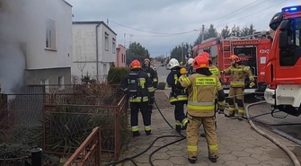 Pożar w domu jednorodzinnym